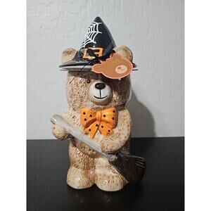 HALLOWEEN CREEPY CRITTERS Witch Bear Cookie Jar Container TikTok Viral NWT